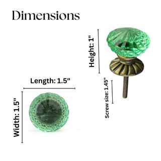 Cassandra Cabinet Knobs Set of 6 Green