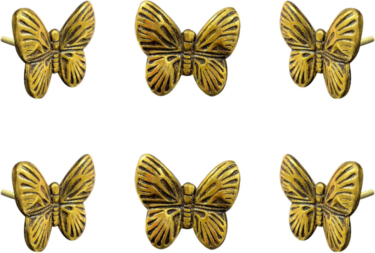 Metal Butterfly Knobs ( Antique gold )