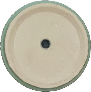 Fluted Ceramic Planter (Mint)