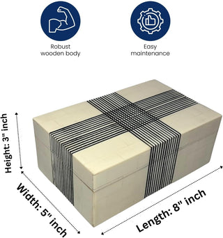 Thin Line wooden Resin Inlay Box