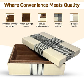 Thin Line wooden Resin Inlay Box