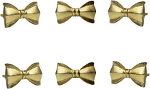 Load image into Gallery viewer, Set Of Six Brass Bow Tie Bow Knobs
