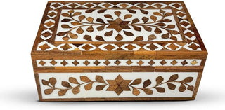 Floral wooden Resin Inlay Box