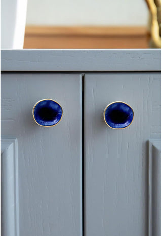 Blue Nantes ceramic knobs