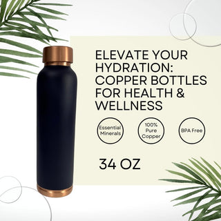 Blue Cleo Copper bottle 34 Oz