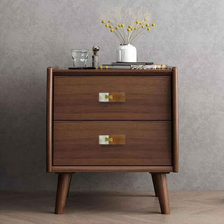 Wooden Acrylic Brass Inlay knobs Rectangle (set of 6)