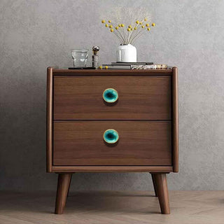 Turquoise Nantes ceramic knobs