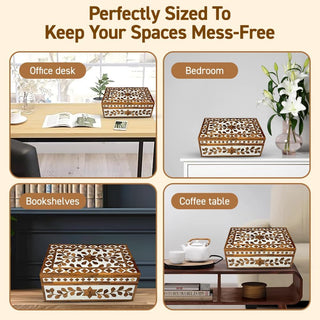 Floral wooden Resin Inlay Box