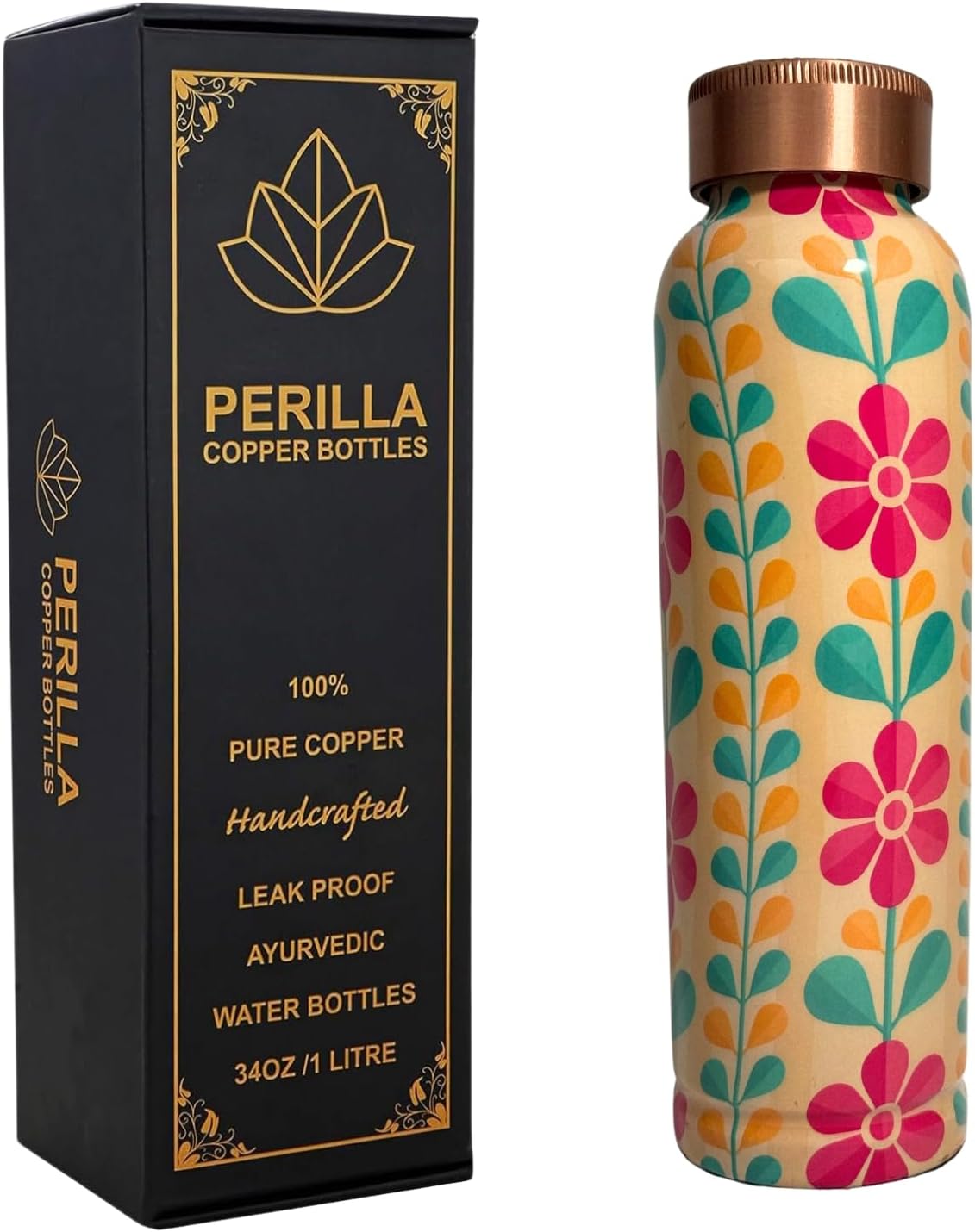 Cleo Printed 3 Copper bottle 34OZ
