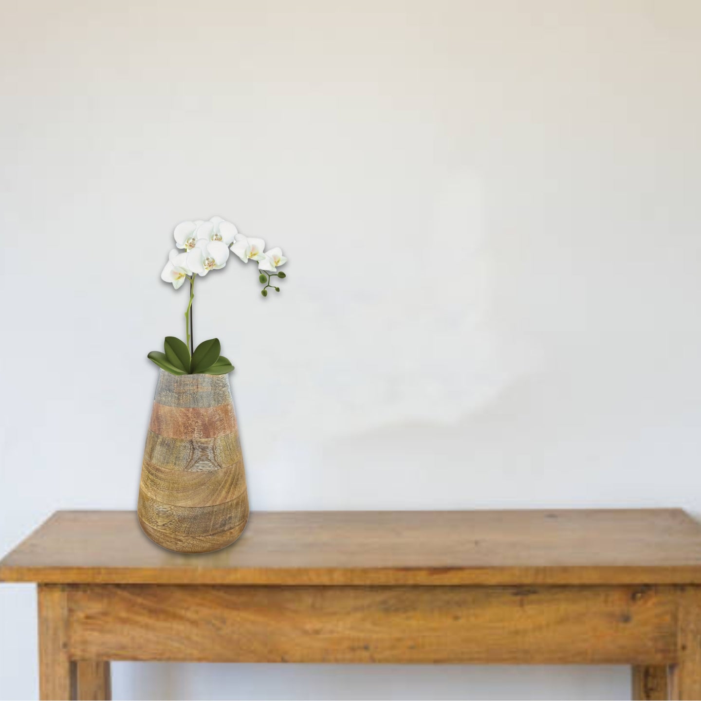 Wooden flower vase