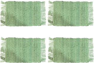 Perilla home Handmade Green Placemat (Set of 4)