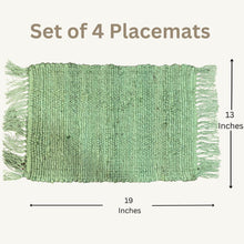 Load image into Gallery viewer, Perilla home Handmade Green Placemat (Set of 4)
