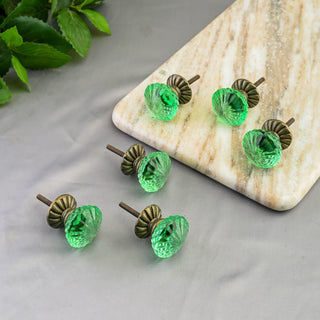 Cassandra Cabinet Knobs Set of 6 Green