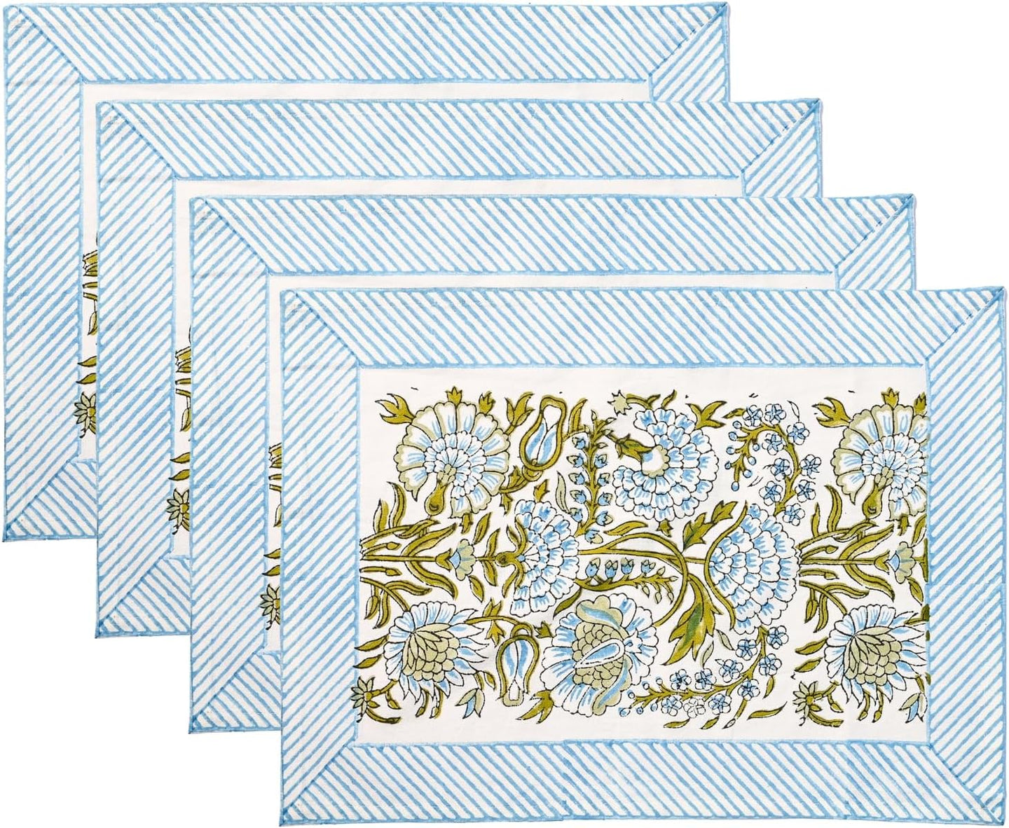 Daphne Cotton Placemat Set of 4 Hand Blockprint