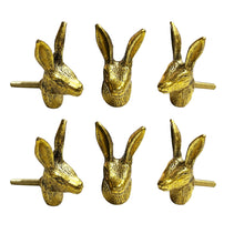 Carregar imagem no visualizador da galeria, Bunny Face Metal knobs ( set of 6 )
