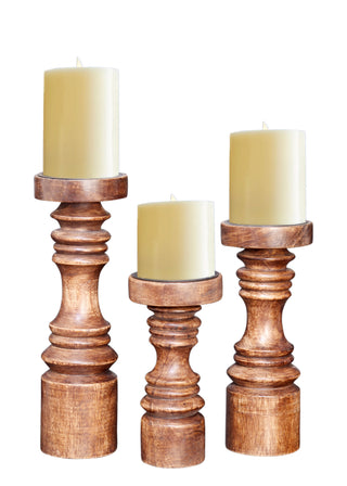 Wooden Simple Modern candle holder (Set of 3)