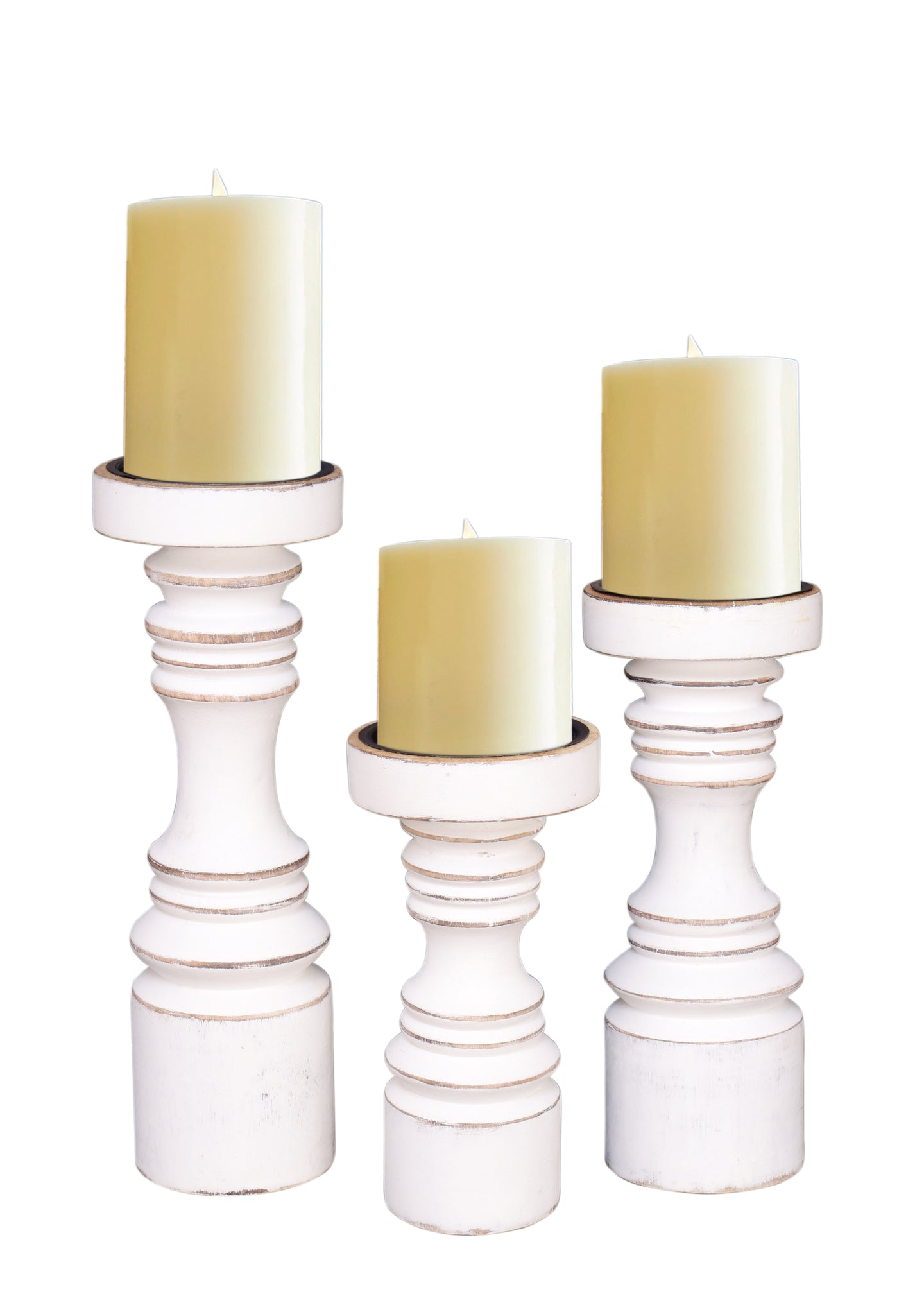 Wooden Simple Modern candle holder (Set of 3)