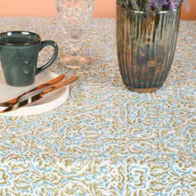 Load image into Gallery viewer, Athena Cotton TableCloth Hand Blockprint
