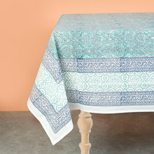 Load image into Gallery viewer, Adonis Cotton TableCloth Hand Blockprint
