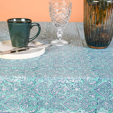 Load image into Gallery viewer, Adonis Cotton TableCloth Hand Blockprint
