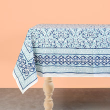 Load image into Gallery viewer, Atlas Cotton TableCloth Hand Blockprint
