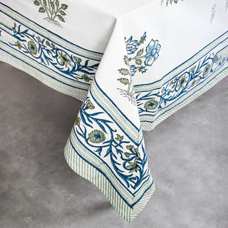 Chloe Cotton TableCloth Hand Blockprint