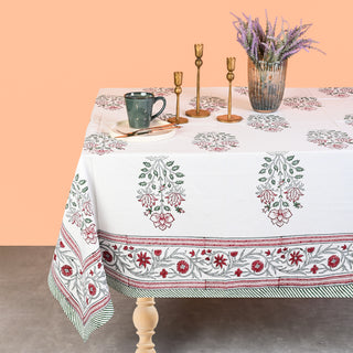 Agatha Cotton TableCloth Hand Blockprint