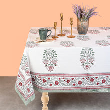 Load image into Gallery viewer, Agatha Cotton TableCloth Hand Blockprint
