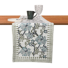 Load image into Gallery viewer, Acantha Cotton Table Runner Hand Blockprint
