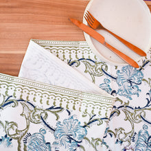 Load image into Gallery viewer, Acantha Cotton Table Runner Hand Blockprint
