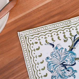 Acantha Cotton Table Runner Hand Blockprint