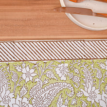 Load image into Gallery viewer, Iris Cotton Table Runner Hand Blockprint
