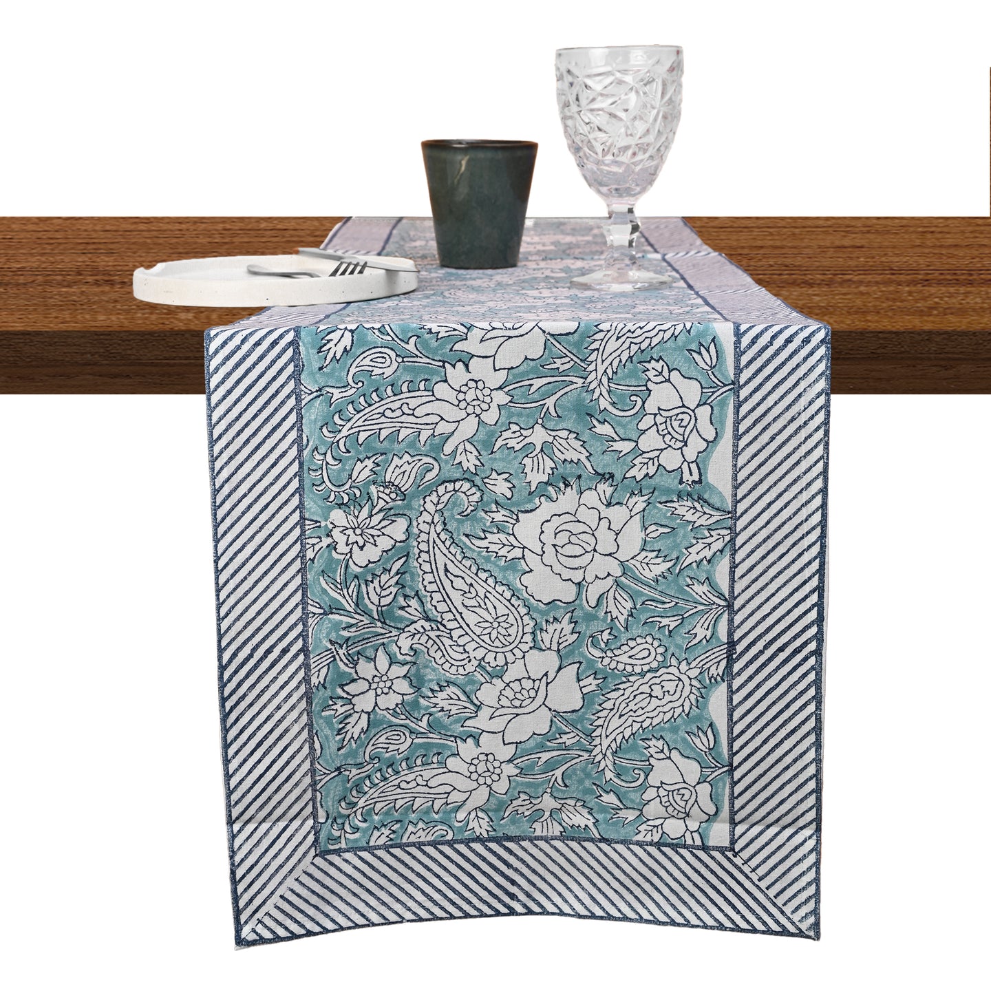 Zoe Cotton Table Runner Hand Blockprint