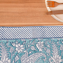 Load image into Gallery viewer, Zoe Cotton Table Runner Hand Blockprint
