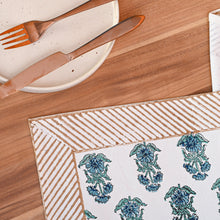 Load image into Gallery viewer, Eros Cotton Table Runner Hand Blockprint
