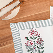 Load image into Gallery viewer, Agatha Cotton Table Runner Hand Blockprint
