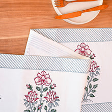 Load image into Gallery viewer, Agatha Cotton Table Runner Hand Blockprint
