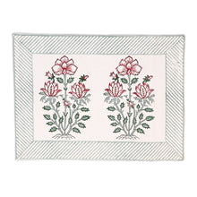 Load image into Gallery viewer, Agatha Cotton Placemat Set of 4 Hand Blockprint
