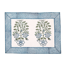 Load image into Gallery viewer, Chloe Cotton Placemat Set of 4 Hand Blockprint
