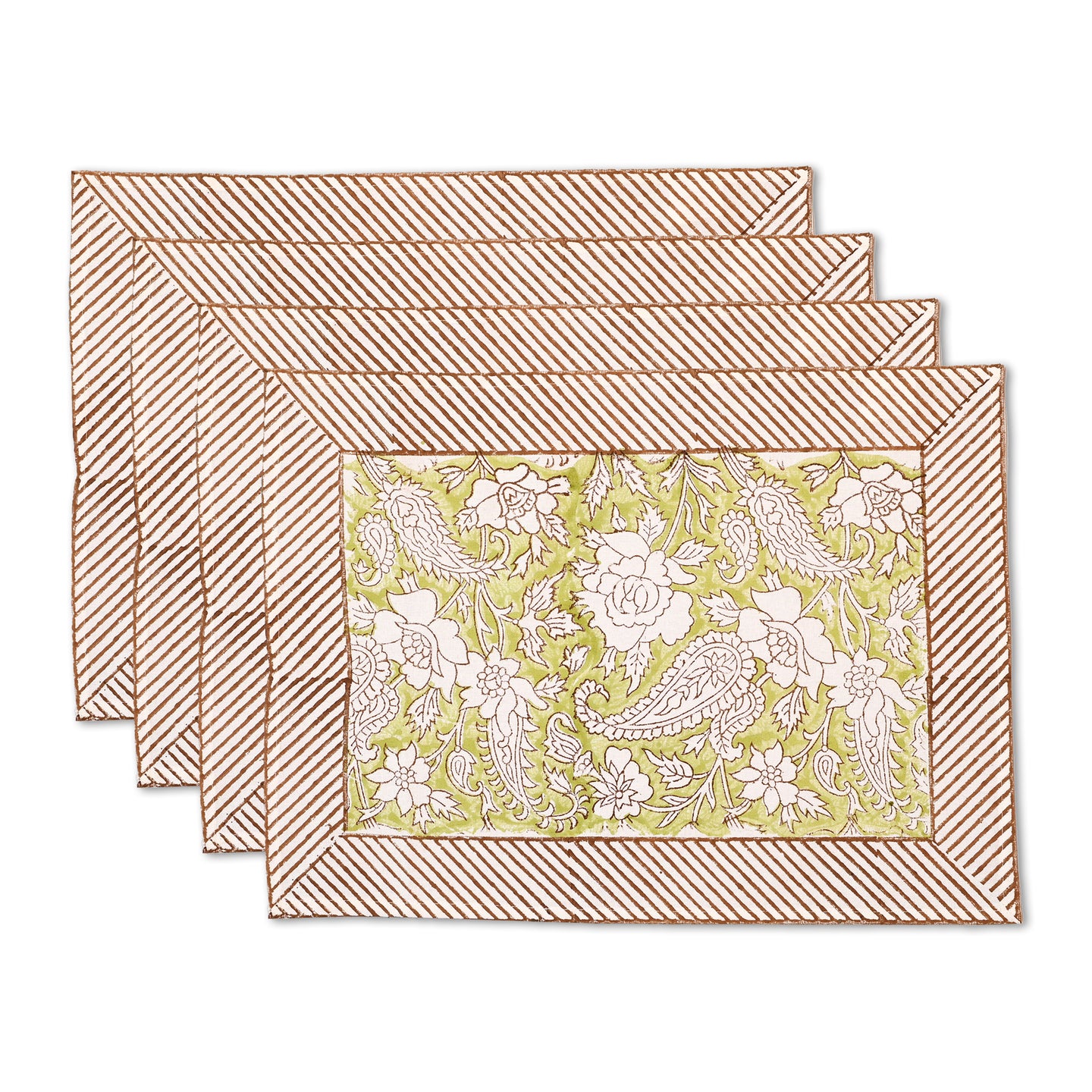 Iris Cotton Placemat Set of 4 Hand Blockprint