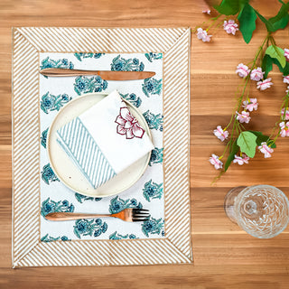 Eros Cotton Placemat Set of 4 Hand Blockprint
