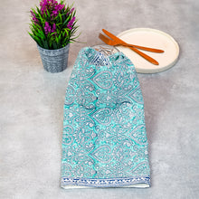 Load image into Gallery viewer, Adonis Cotton Napkin Set of 4 Hand Blockprint
