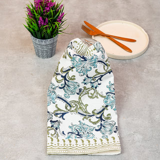 Acantha Cotton Napkin Set of 4 Hand Blockprint