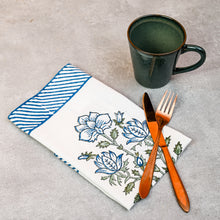 Load image into Gallery viewer, Chloe Cotton Napkin Set of 4 Hand Blockprint

