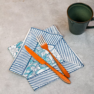 Zoe Cotton Napkin Set of 4 Hand Blockprint