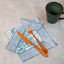 Load image into Gallery viewer, Zoe Cotton Napkin Set of 4 Hand Blockprint
