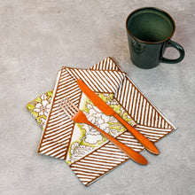 Load image into Gallery viewer, Iris Cotton Napkin Set of 4 Hand Blockprint
