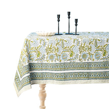 Load image into Gallery viewer, Daphne Cotton TableCloth Hand Blockprint
