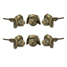 Cargar imagen en el visor de la galería, Dog face Metal Knobs (set of 6)
