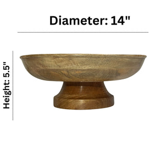 Wooden Fruit Bowl (14")